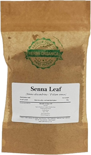 [BRSWGGLQDEAQEHT7] Herba Organica Senna Leaf - Senna Alexandrina L - Herbal Tea (50g)