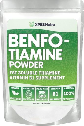 [BRSW2ZY3C4CBU3TL] XPRS Nutra Benfotiamine Medicine (Thiamine) - Fat Soluble Hourth Thiamine Supplement - วิตามินพิเศษ B1 Benfotiamine for a cognative Boost - Friendy Benfotamine Medine (25 Ounce).
