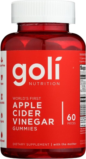 [BRSWYZQNPMFQODLD] Goli Nutrition Le premier vinaigre de cidre de pomme au monde 60 Nombre, 60 Nombre