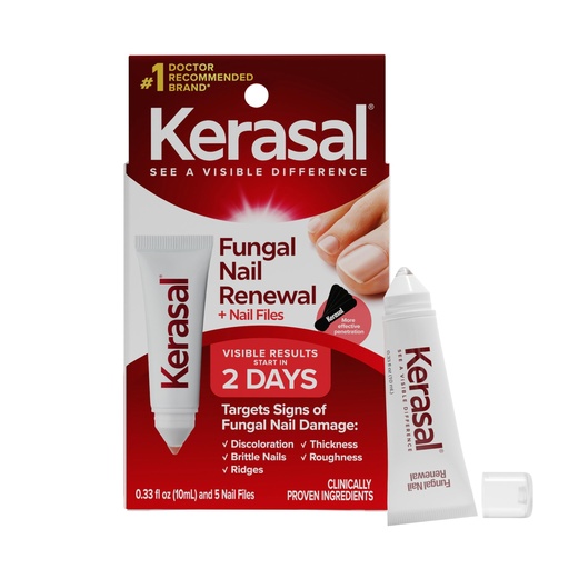 [BRSW2AL2DJ5B4YA7] Kerasal Nail Renewal, Restores Appearance of Discolored or Damaged Nails, 0.33 fl oz (Packaging May Vary)