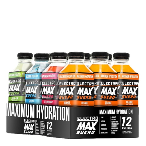 [BRSRMGTQPJ5GE23V] ELECTROMAX SUERO - Zero Sugar Electrolyte Drink - 12-Pack Mix (21.3 Fl Oz Each), Hydration for Sports, Recovery eta Daily Use - Magnesium, Potassium, Zinc, Calcium - Zero Calories. (Mix Pack)
