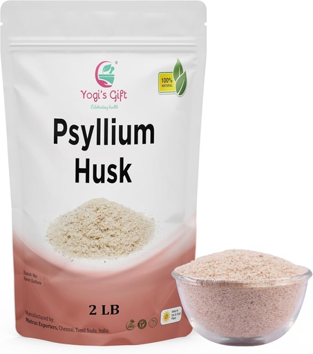 [BRSRMAIHCN7AKA3U] Psyllium Husk Whole 2 lb (32Oz), Use in Smoothies, Cooking and Baking, Unflavored, Fine Ground, 100% Natural, Non GMO, by Yogi's Gift®