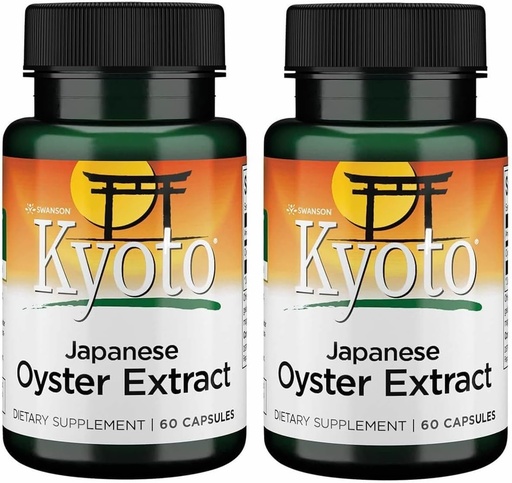[BRSWGZIBDMNWGE33] Swanson Kyoto Japanese Oyster Extract - Natural Supplement Promoting Drive & Wellness for Men & Women - (500 Milligrams 60 Capsules) (2 Pack)