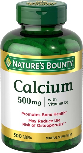 [BRSWIYAPBMCWOHLI] Nature’s Bounty Calcium Plus 400 IU Vitamin D3, Immune Support & Bone Health, 300 Tablets