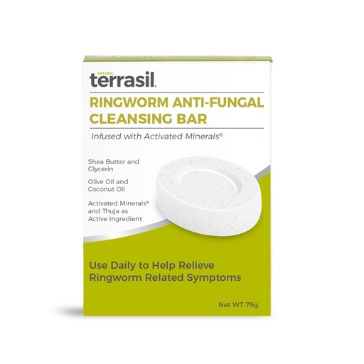 [BRSW2GL7BMPG22DH] terrasil Antifungal Ringworm Soap (75g) Ring Worm Soap Bar with Natural Ingredients Featuring Coconut Oil & Shea Butter, Ringworm Treatment for Humans Skin Antifungal Soap, Dermatologist Tested