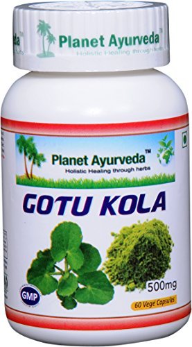[BRSWYFQNAUBGO3YV] Planet Ayurveda Gotu Kola, 500mg Veg Capsules-Single Bottle