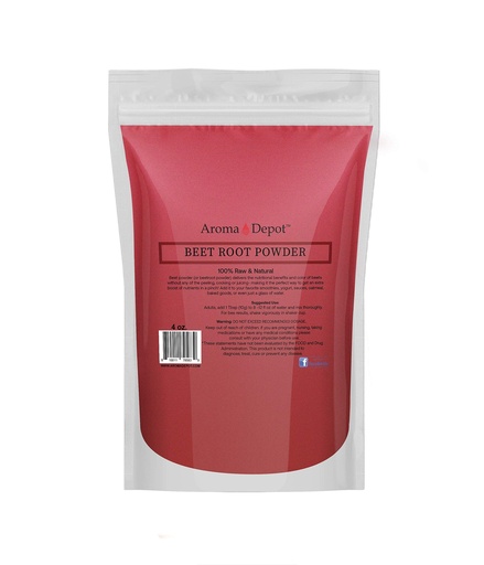[BRSWYATQPN7B63DZ] Beet Root Powder 4oz by Aroma Depot Raw & Non-GMO I Vegan & Gluten Free I Nitric Oxide Booster I Boost Stamina and Increases Energy I Immune System Booster I 100% Natural