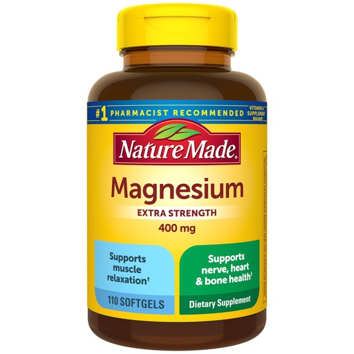 [BRSWGEINCQOWYDTA] Nature Made High Potency Magnesium 400 mg Softgels, 110 count : 110 count
