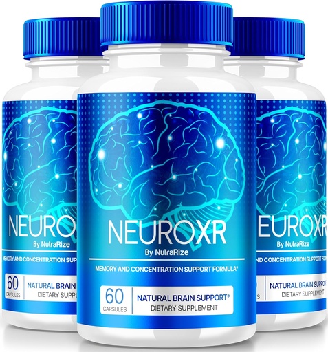[BRSRAFT6PMCAGD34] (3 Pack) NeuroXR Capsules, Official Neuro XR Pills, Premium Formula with Naturally Derived Ingredients to Support Memory and Focus, Neuro X R Reviews (180 Capsules)