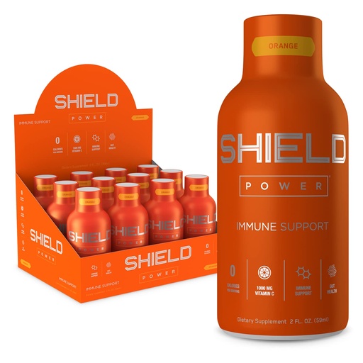 [BRSRMGQRAEHRGYLX] Besser Health, Shield 2oz, Immune Support Shot - 12 Count, Orange