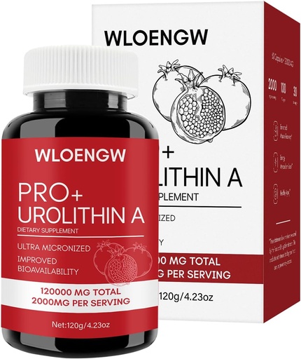 [BRSRAATQBYIGCAI3] Newly Urolithin A Supplement 60 Count, 2000MG - 1 Bottle