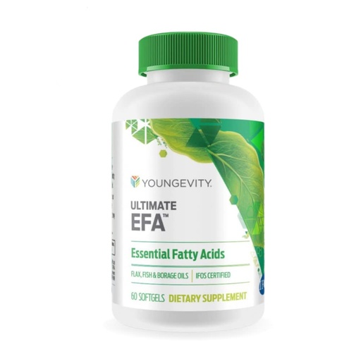 [BRSWIGYLOUPBQ2DK] Youngevity Ultimate EFA™ – Omega 3, 6 & 9 Supplement | Blend of Borage, Flax & Fish Oils | Supports Heart, Brain & Overall Health | 60 Soft Gels