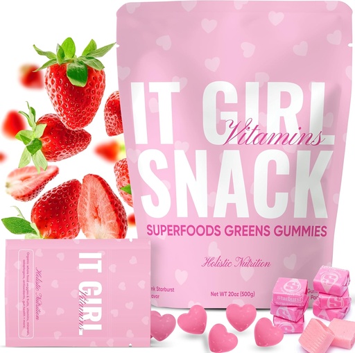 [BRSRAGI3CEFWG2D6] Snacks saludables para adultos - Daily Super Greens Gummies, Multivitamin Superfood Gummy Bears, Spirulina, Clorella, Prebióticos " Fiber for Digestive Health, Adaptogens Supplement, 20 Vitaminas " Minerals