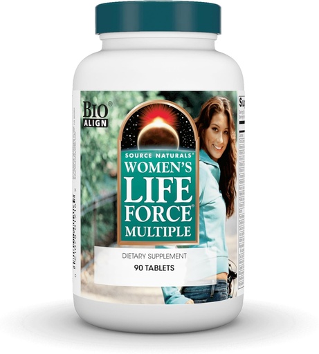 [BRSWIYQQAUPA42Q3] Source Naturals Women's Life Force Multiple, Daily Multivitamin & Immune Health Supplement - 90 Tablets