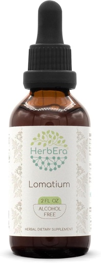 [BRSWGYD2OAGWK3IV] HerbEra Lomatium B60 Alcohol-Free Herbal Extract Tincture, Concentrated Liquid Drops Natural Lomatium (Lomatium Dissectum) 2 fl oz