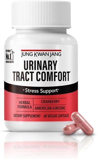 [BRSROGQFPIIQKC3F] JUNG KWAN JANG Urinary Tract Comfort Formula with Pacran Cranberry 500mg, American Ginseng 143mg - Urinary Tract Health Support Supplement - 60 Capsules for Women and Men