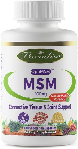 [BRSWIYTYOUIRADLE] Paradise MSM. 100% OPTIMSM Original Worldwide Patented Ingredient. - 100% naturlig ekstrahert - Ingen Harsh kjemikalier eller løsemidler - 100% amerikansk laget!