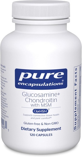 [BRSWIYILBMJWY3Y5] Pure Encapsulations Glucosamine Chondroitin with MSM - Supports Joint Health & Normal Cartilage Formation* - Maintains Enzyme Activity - Gluten-Free & Non-GMO - 120 Capsules