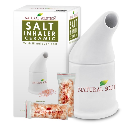 [BRSWIEL3AQJQIEY3] Natural Solution Ceramic Pink, Cleans The Respiratory System Great for Allergy, Asthma Relief, and Other Respiratory Conditions , Salt Inhaler, 1 Count