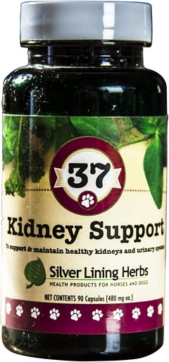 [BRSWIZDRO4BB23LG] Silver Lining 37 Canine Kidney Support - Herbal Dog Supplement - Natural Support Blend for Normal Kidney & Bladder Function - 90 Capsules