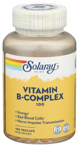 [BRSWIYQ5BYBGKCQ5] Solaray - B-Complex, 100 mg, 100 capsules