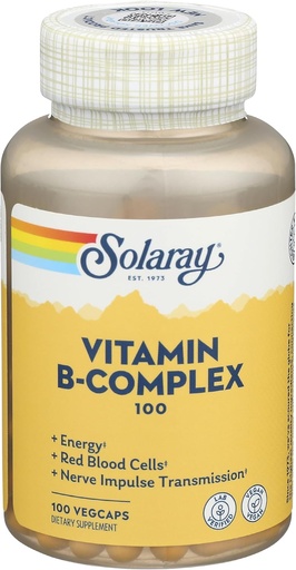 [BRSWIYQ5BYBGKCQ5] Solaray - B-Complex, 100 mg, 100 capsules