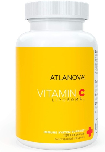 [BRSWGCYHOAOWOCD7] ATLANOVA Vitamina Liposómica Verdadera C 1000mg cápsulas Vegan Best Natural Non GMO Hecho en EE.UU. Antioxidante Absorción Máxima Sistema Immune Soporte &amp; Collagen Booster Liposome Lab Formula Suplemento