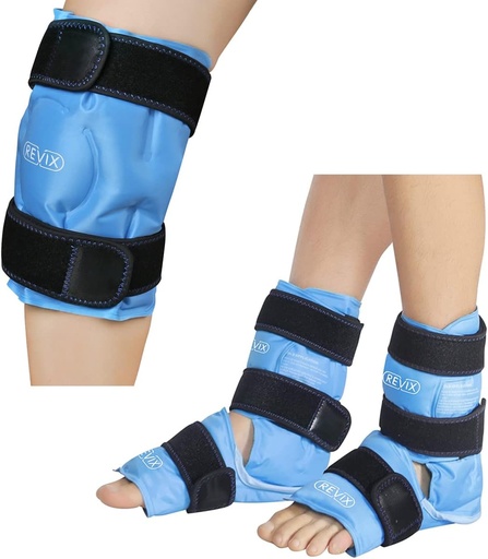 [BRSW2A32BENWGCQY] REVIX Ice Pack for Knee Pain Relief, Reusable Gel Ice Wrap for Knee Injuries and Ankle Ice Packs for Injuries Reusable Gel Ice Pack for Ankle