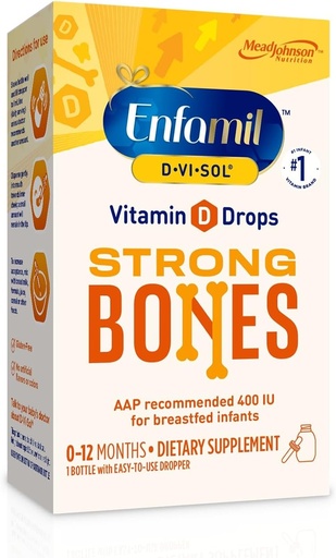 [BRSWIYIQAB5GG2I3] Enfamil D-Vi-Sol Vitamin D Supplement Drops 50 mL (Packs of 2)