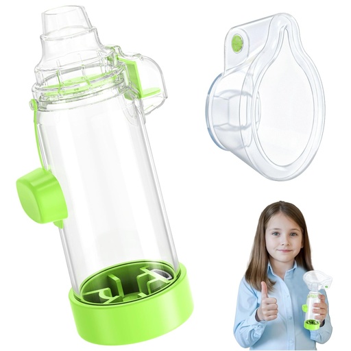 [BRSROZQPDN5AEDT6] Soft Silicone Inhaler Spacers for Adults and Kids - Fun and Colorful Nessi OTC Spacer (Kids-Green)