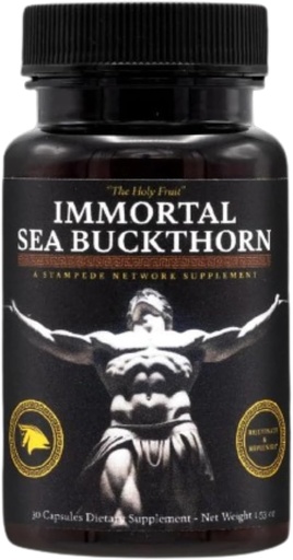[BRSROHA2CEARM2A7] Inmortal Sea Buckthorn Capsules – Antigua Potencia, Vitalidad Moderna para Hombres y Mujeres con Omega 3, 6, 7, 9, y Antioxidantes para Radiant Skin, Energy &amp; Immune Support.