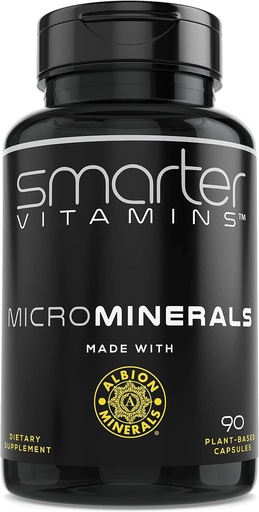 [BRSWGFQTCMHWE3IV] Albion® 6 Essential Trace Bisglycinate Minerals, Manganese, Boron, Chromium, Selenium, Molybdenum Supplement, 90 Bitki-Based Vegan Capsules