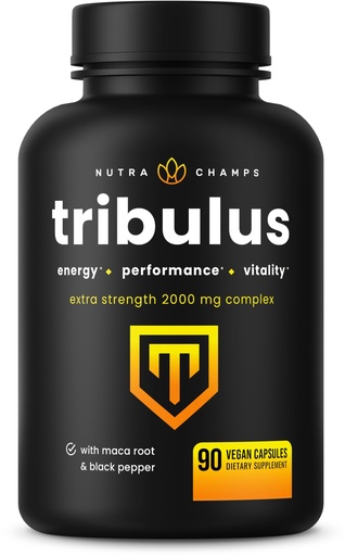 [BRSWGA33BN7GKCQY] NutraChamps Tribulus Terrestris for Men, 2000mg Supplement Booster for Energy, Vitality, Stamina & Performance, Extra Strength Saponins, 90 Vegan Capsules