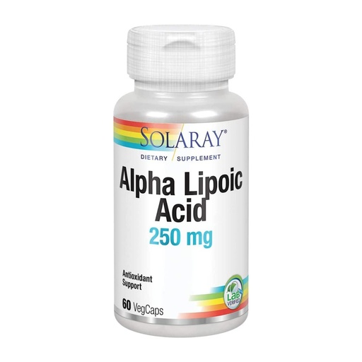 [BRSWIYTYO4GW2GD6] SOLARAY Alpha Lipoic Acid 250 mg - 60 VegCaps - Healthy Antioxidant Activity & Energy Support - Non-GMO & Vegan