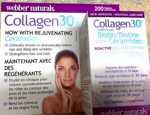 [BRSW2EIZOYMAEYLA] Webber Naturals Collagen 30 with Biotin and Ceramides, 200 Tablets