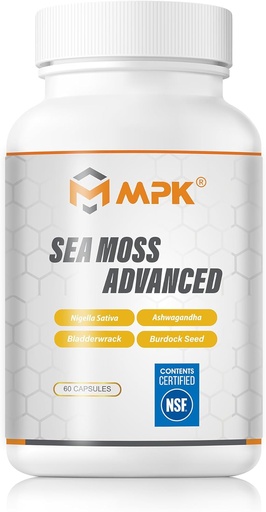 [BRSRAED3CMDREYLP] MPK 3000 mg Sea Moss Advanced Ashwagandha,Bladderwrack, sea Moss Black Seed Oil ashwagandha gingerBurdock Root Sea Moss Black Seed Oil Ashwagandha Ginger(60 Capsules, Coastal Flavor)