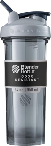 [BRSWECQKDIFGGELB] BlenderBottle Shaker Bottle Pro Series Perfect for Protein Shakes and Pre Workout, 32-Ounce, Pebble Grey