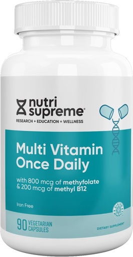 [BRSROCAROYHWAYLA] Nutri Supreme Multivitamin for Men and Women with Over 20 Vitamins and Minerals, Daily Nutritional Supplement for Immune Support, Kosher, Vegetarian, 90 Day Supply