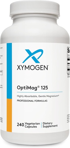 [BRSWIZ32DEIWI336] XYMOGEN OptiMag 125 - Magnesium Tambahan dengan Di- Magnesium Malate & Glycinate Lysinate untuk Mendukung Nerve, Muscle, Bone Health + Heart (240 Capsules)
