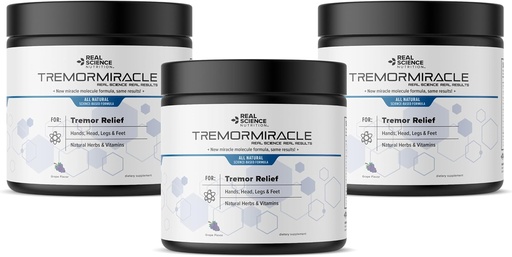 [BRSWYFT2DMIWKDQZ] Tremor Miracle - Essential Tremor Herbal Supplement Powder for Hands, Legs, Feet, Head Tremors (13.4 Oz, Grape Flavor) (3)