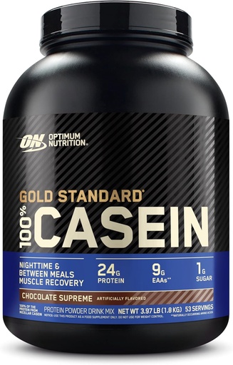 [BRSWIYANDIBWIFA5] 최적의 영양 골드 표준 100 % Micellar Casein 단백질 분말, 느린 소화, 도움 당신이 전체 유지, 하룻밤 근육 회복, 초콜렛 대, 4 파운드 (포장 월병)