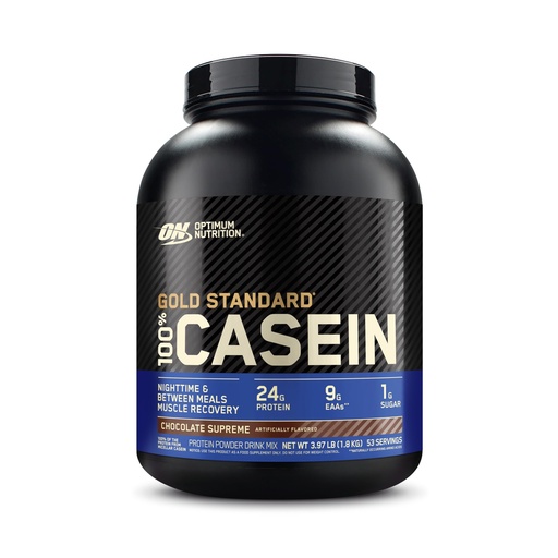 [BRSWIYANDIBWIFA5] Optimum Nutrition Gold Standard 100% Micellar Casein Protein Powder, Slow Digesting, Helps Keep You Full, Overnight Muscle Recovery, Chocolate Supreme, 4 Pound (Packaging May Vary)