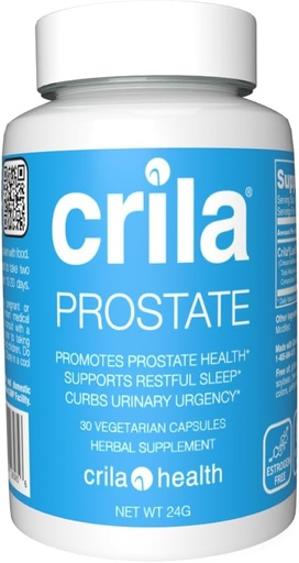 [BRSRAGQ3OZYRQ2D4] CRILA 30ct Trial Size Prostate Supplements for Men I Natural Prostate Formula for Fewer Bathroom Trips* & Improved Sleep*, Patented Prostate Support, NO Saw Palmetto Extract (30ct Trial Size)