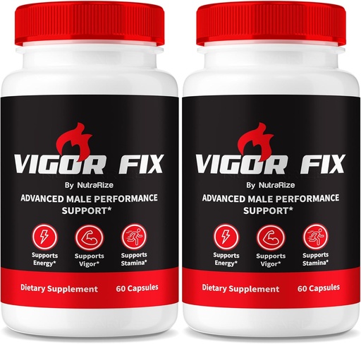 [BRSRA2Q2CIJREDLP] (2 Pack) Vigor Fix Male Supplement, VigorFix Pills pour les hommes, Nutrition quotidienne pour la santé globale et le bien-être, Vigor Capsules de soutien fixe pour la confiance et l'énergie, Critiques (120 Capsules)