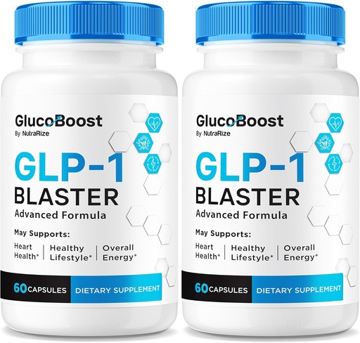 [BRSRAHQHPJ6GAFD6] (2 Pack) GlucoBoost Capsules, Official GlucoBoost GLP-1 Booster, All Natural Formula to Maintain Stable Healthy Levels, Premium Blood Support Vitamins, Gluco Boost Review (120 Capsules)
