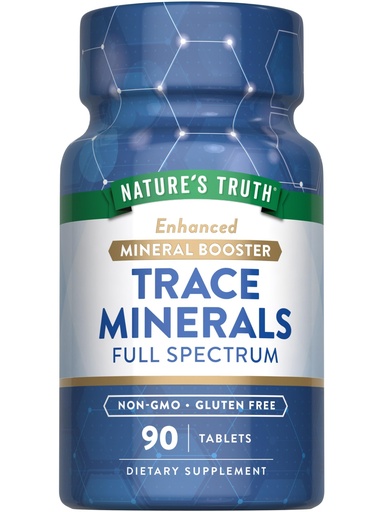 [BRSRAEA6OEPQGD3V] Nature's Truth Trace Minerals Supplement with Iodine | 90 Tablets | Enhanced Mineral Booster | Non-GMO & Gluten Free Supplement