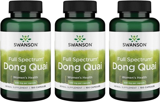 [BRSWGZIDOIMQED3J] Swanson Dong Quai 530 Milligrams 100 Capsules 3 Pack