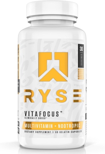 [BRSWGFQZPMIQ4HY4] RYSE Core Series VitaFocus | Multivitamin + Nootropic | Total Brain & Body Support | With 13 Essential Vitamins & 8 Essential Minerals | 60 Capsules