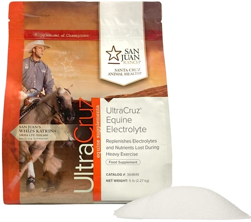 [BRSWIHL2BNYA43L6] UltraCruz-364849 Equine Electrolyte Supplement for Horses, 5 lb, Powder (40 Day Supply)