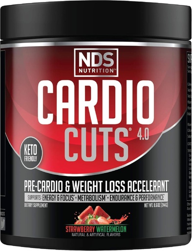 [BRSWGZYPA57A2HY4] NDS Nutrition 4.0 Pre Workout Supplement - Advanced Weight Loss and Pre Cardio Formula with L-Carnitine, CLA, MCTs, L-Glutamine, and Safflower Oil - Strawberry Watermelon (40 Servings)